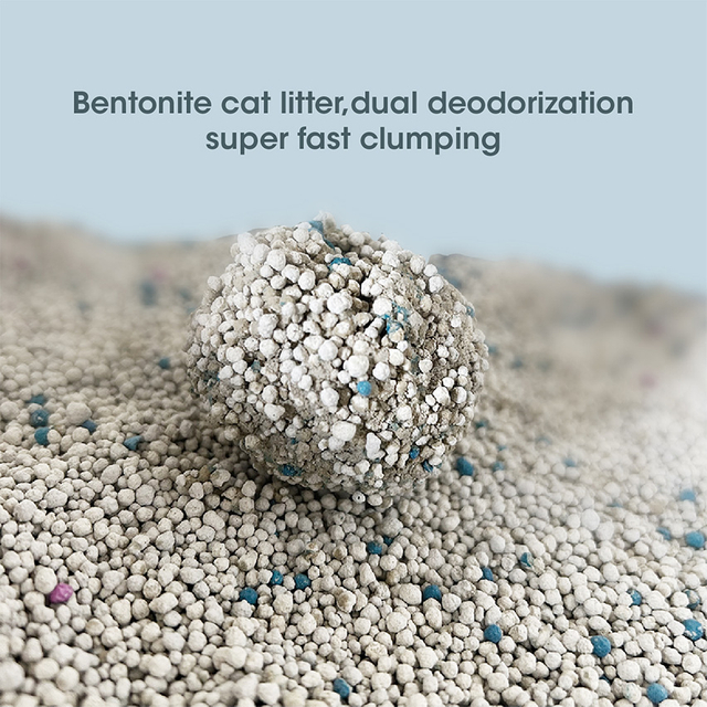 Pet Products Natural Ultra-Absorbent Low-Dust Formula Cat Sand Eco-Friendly Non-Toxic Litter Cat Ideal for Odor Control Advanced Bentonite Cat Litter